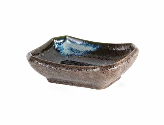  Soßenteller braun,blau: 8,7x6,4 cm