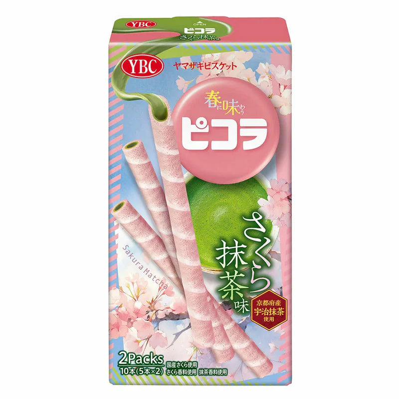 YAMAZAKI PICOLA Sakura Matcha Waffelrollen 49g