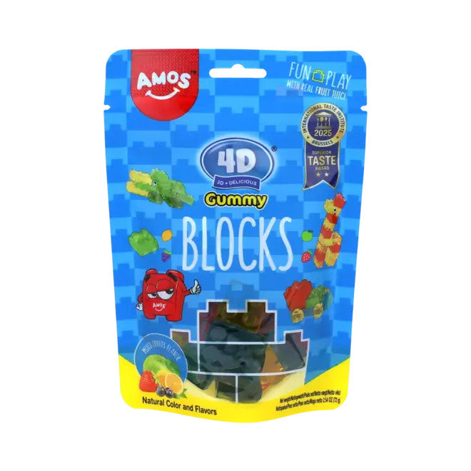 AMOS 4D-Fruchtgummis – Geschmacksrichtung: Gemischte Früchte 72g