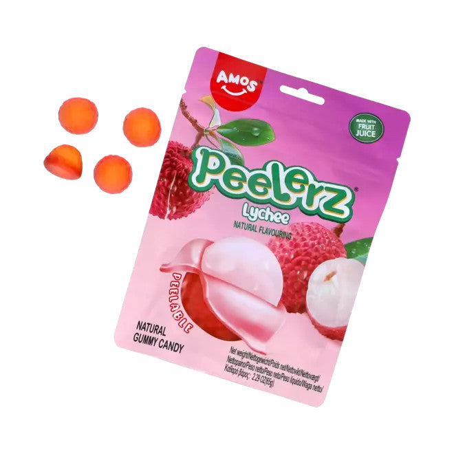 AMOS Peelerz Gummibärchen Lychee 65g