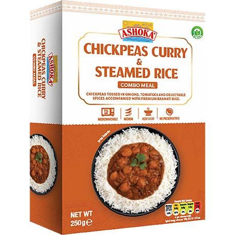 ASHOKA Instant Kichererbsen-Curry & Reis 250g