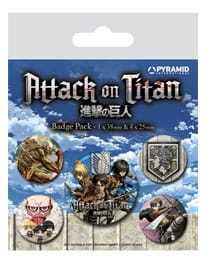  Attack on Titan Ansteck-Buttons 5er-Pack Season 3