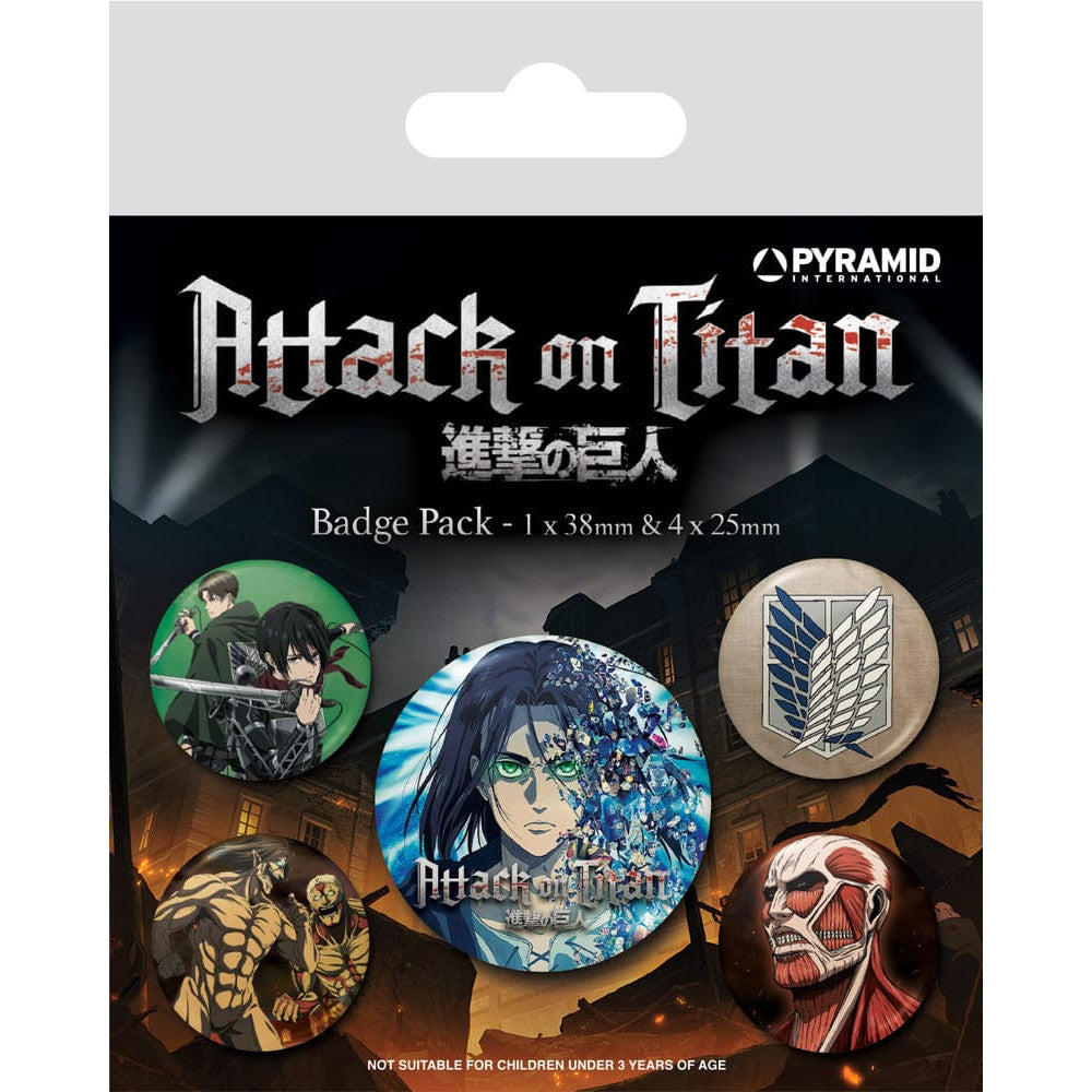 Attack on Titan Ansteck-Buttons 5er-Pack Season 4