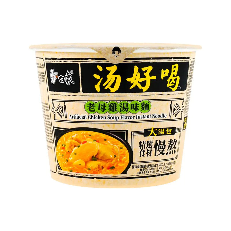 BAIXIANG Instant-Nudeln im Becher Hühnersuppengechmack 107g