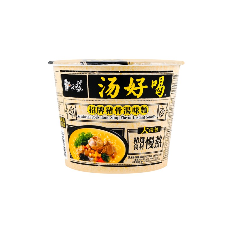 BAIXIANG Instant-Nudeln im Becher Schnweineknochengeschmack 108g