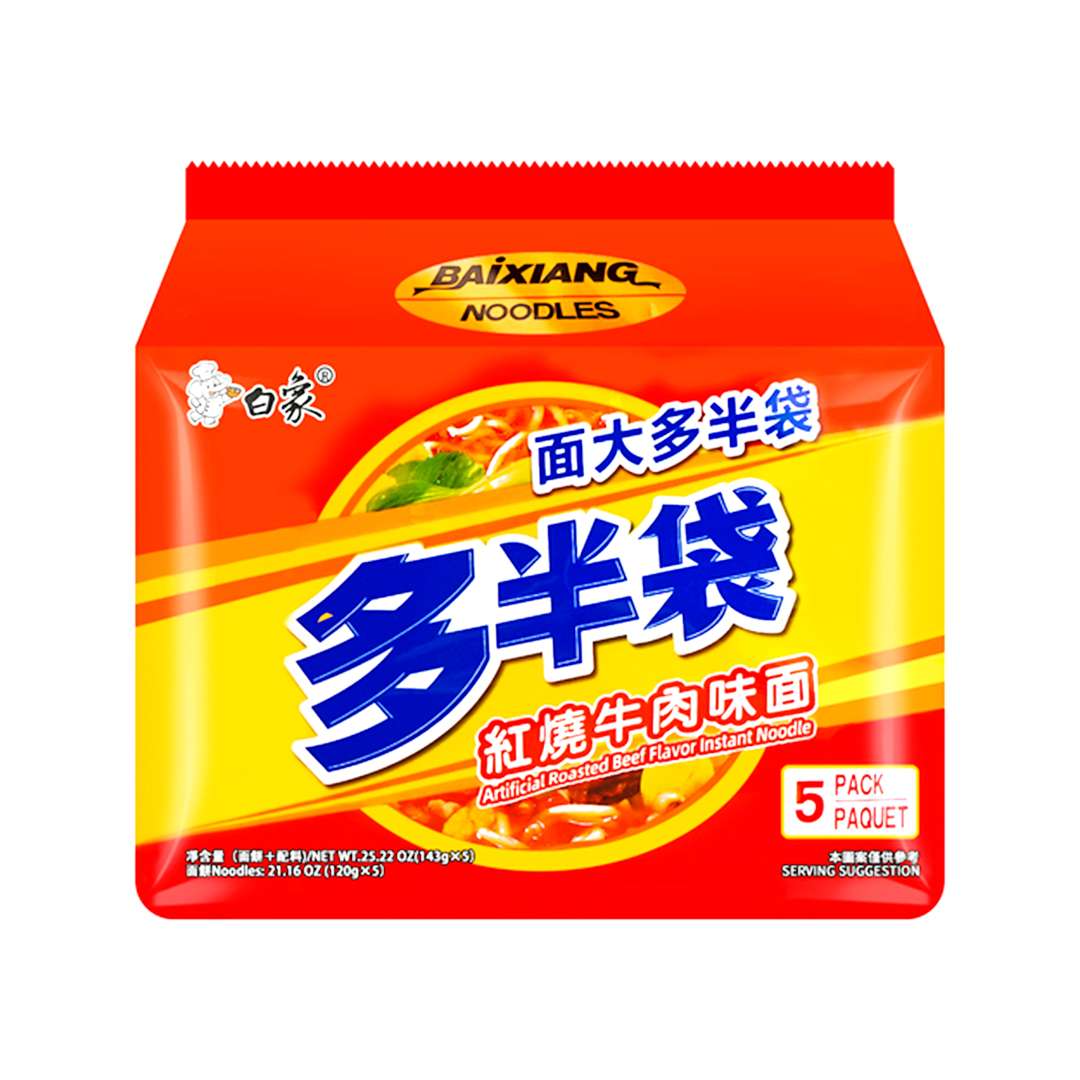 BaiXiang Instantnudeln mit Rindfleischgeschmack 720g