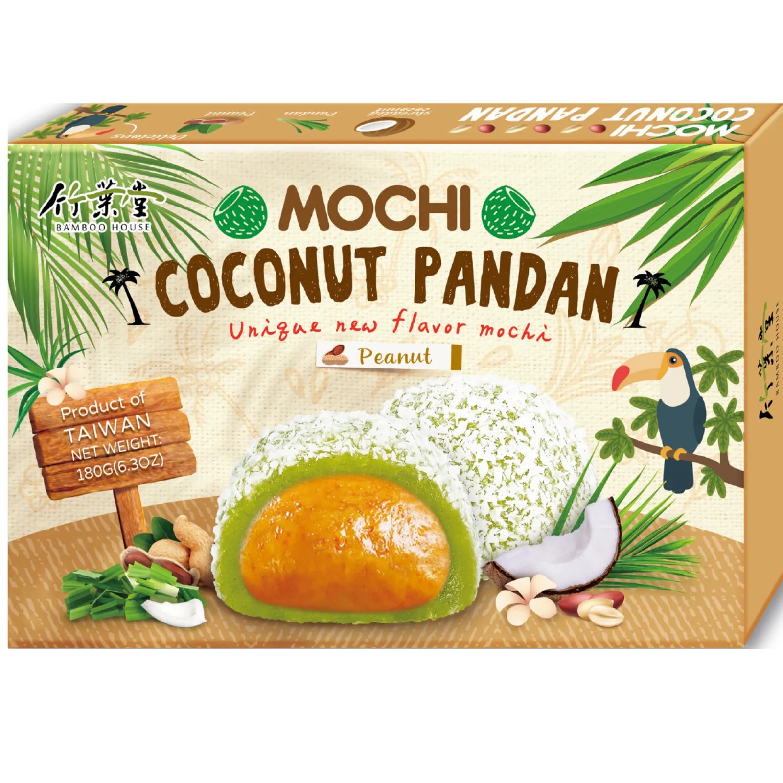 BAMBOO HOUSE Kokos-Pandan-Erdnuss-Mochi 180g
