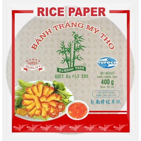 BAMBOO TREE Reispapier Frühlingsrolle Rund 22 cm 400g