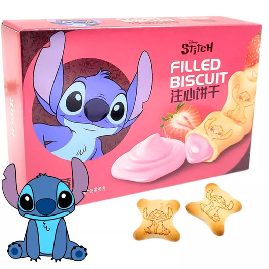 BINQI Stitch Erdbeer Schokoladenherz-Kekse 40g