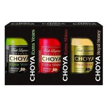 CHOYA Umeshu Pio Set, 17% vol, Extra Years, Royal Honey, Extra Shiso je 50 ml