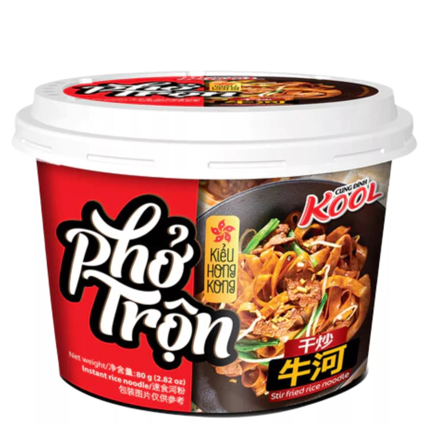 CUNG DINH KOOL Instant gebratene Nudeln, schwarze Sojasauce Geschmack 80g