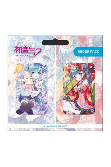  Hatsune Miku Ansteck-Buttons Doppelpack Set B