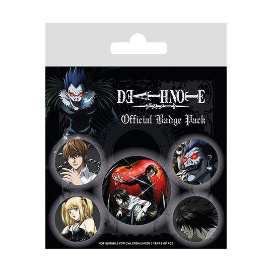 Death Note Ansteck-Buttons 5er-Pack