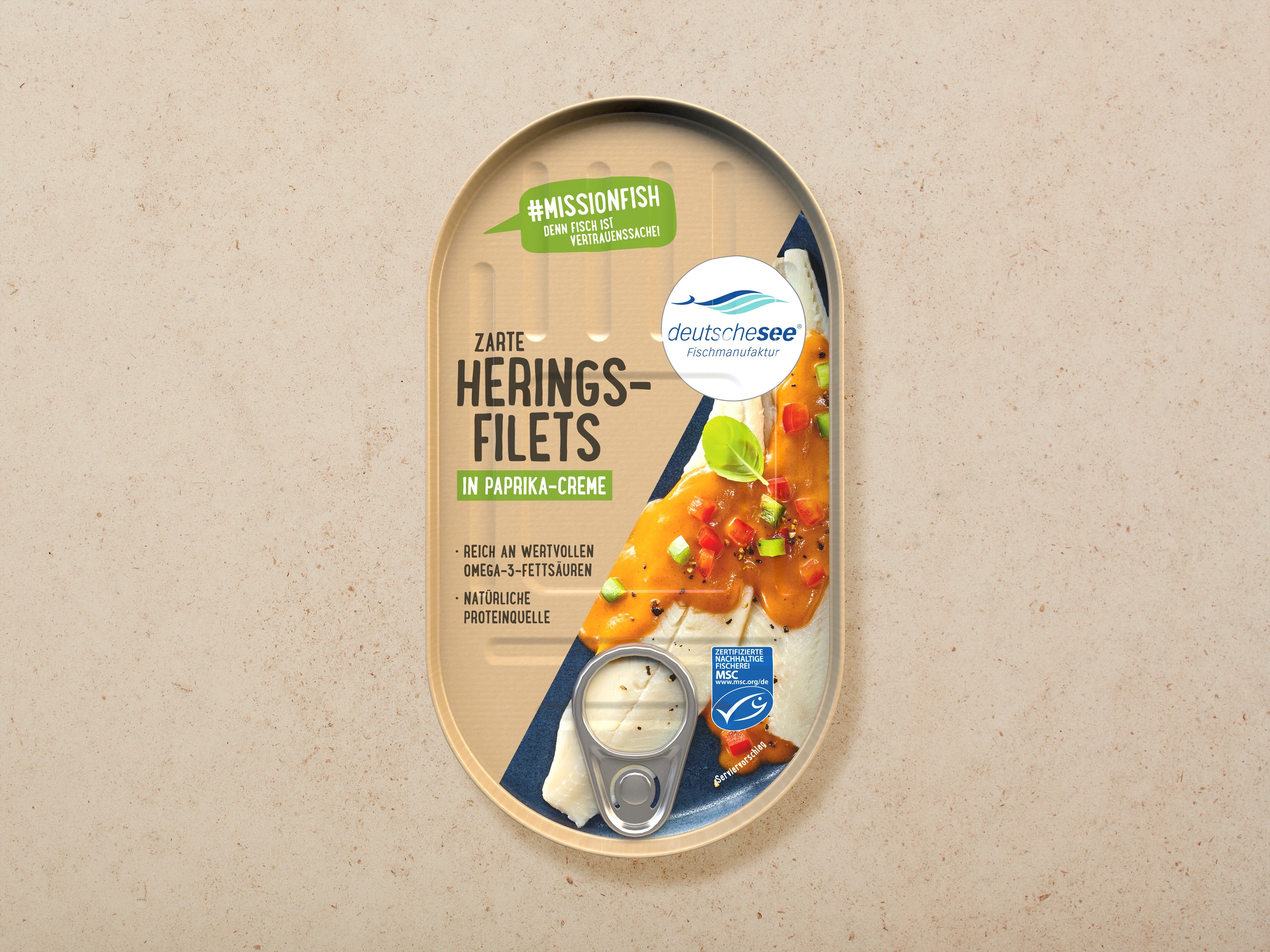 Deutsche See Heringsfilets in Paprikacreme 200g