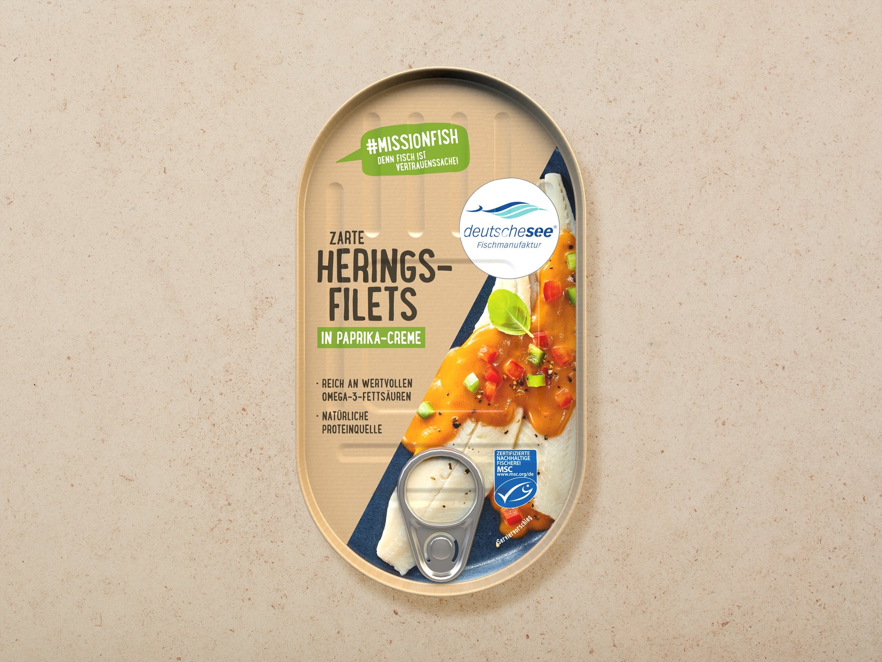 Deutsche See Heringsfilets in Paprikacreme 200g
