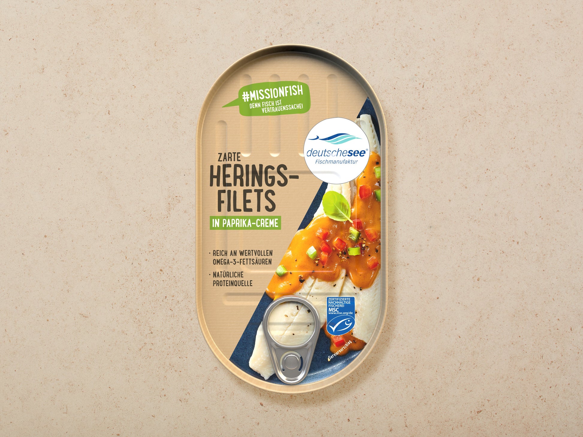 Deutsche See Heringsfilets in Paprikacreme 200g
