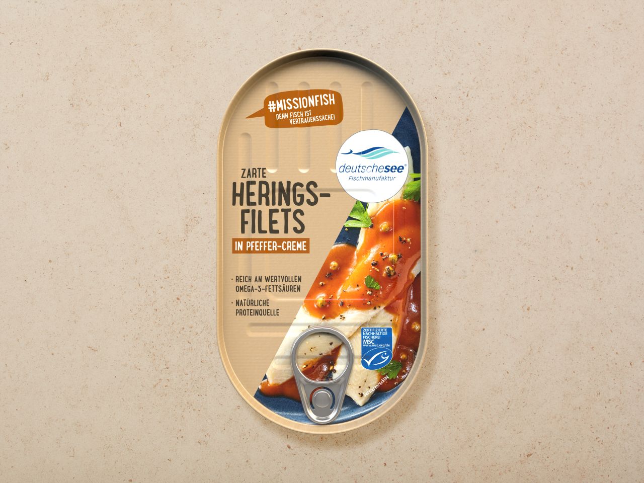 Deutsche See Heringsfilets in Pfeffercreme 200g