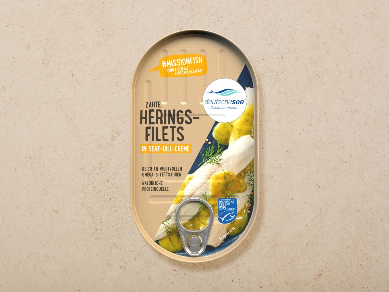 Deutsche See Heringsfilets in Senf-Dillcreme 200g
