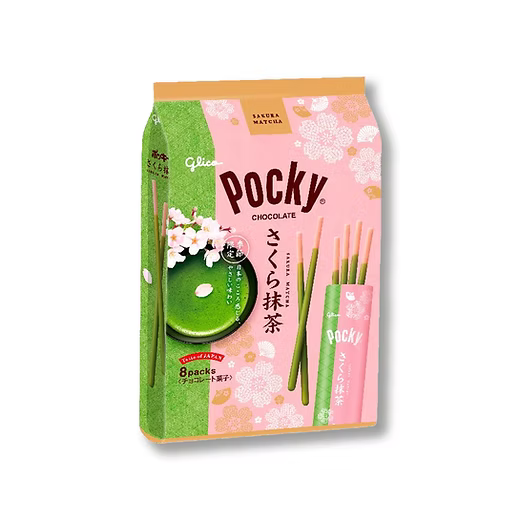 GLICO Pocky Sakura Matcha-Keksstangen 35g