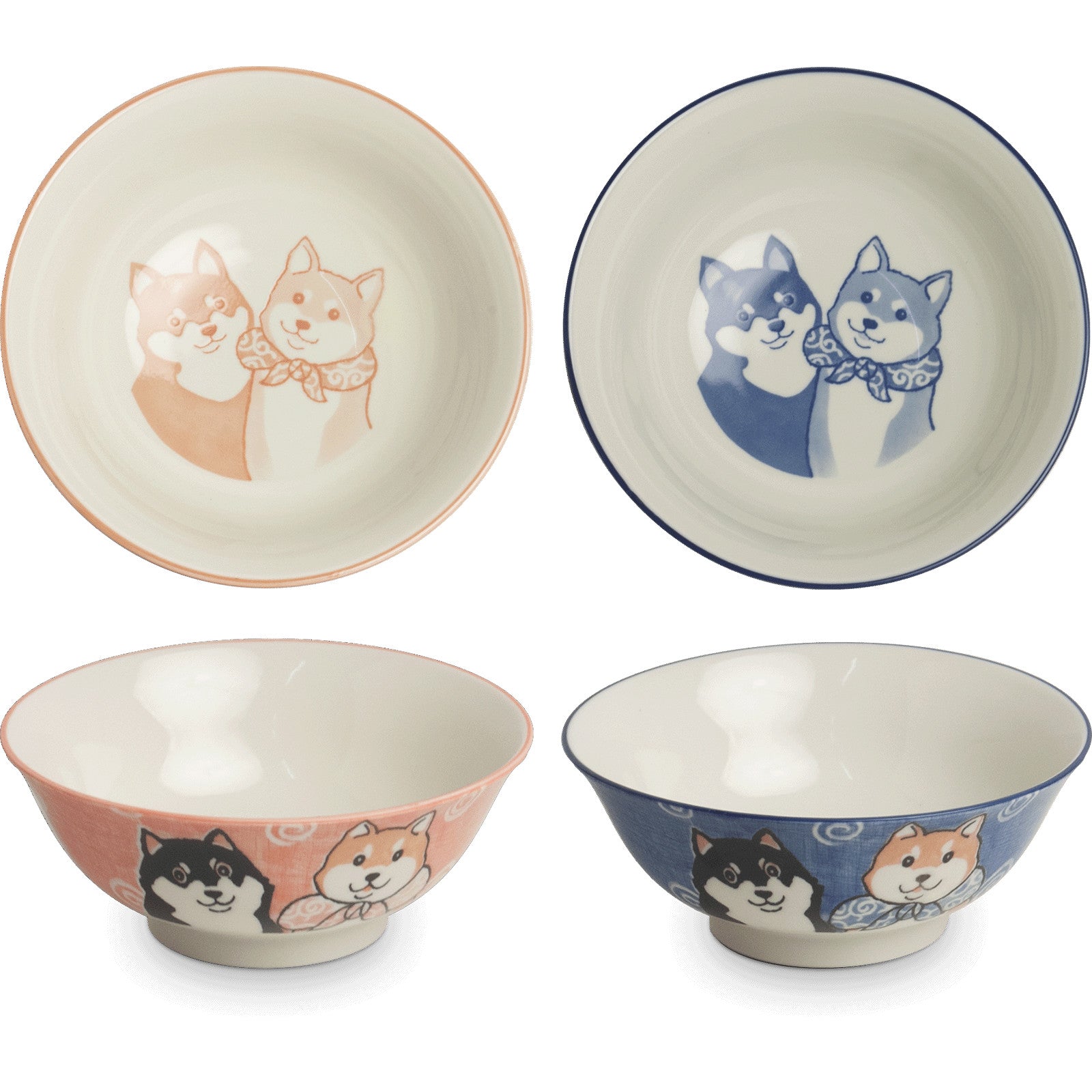 EDO Bowl Shiba Blau oder Rot Ø21 cm | H8 cm 1Stk