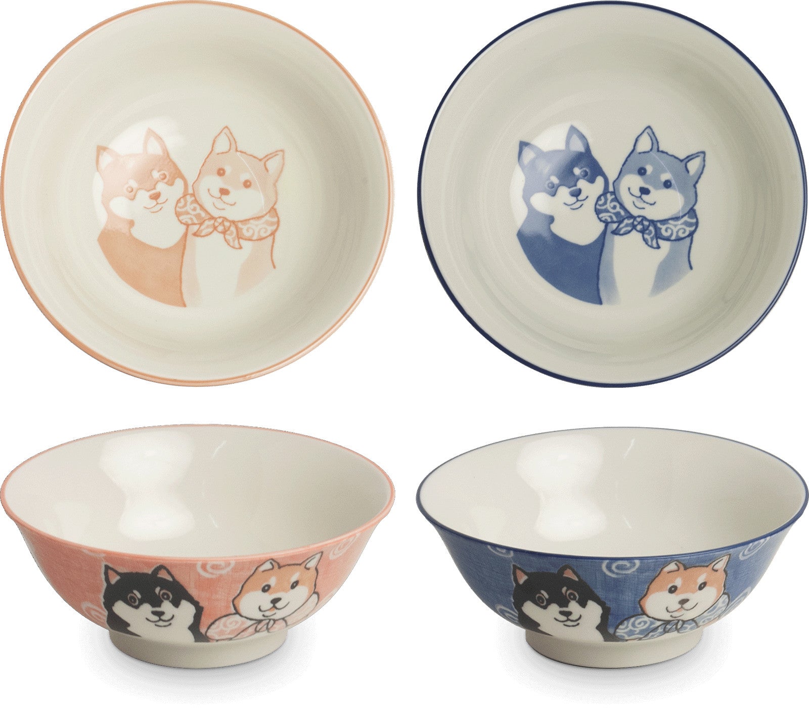 EDO Bowl Shiba Blau oder Rot Ø21 cm | H8 cm 1Stk