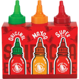FLYING GOOSE Chilisauce, Sriracha, 3er Set (scharf, sehr scharf, Mayoo) 300g