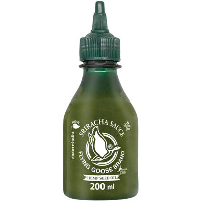 FLYING GOOSE Chilisauce, Sriracha, grün mit Hanfsamenöl 200ml
