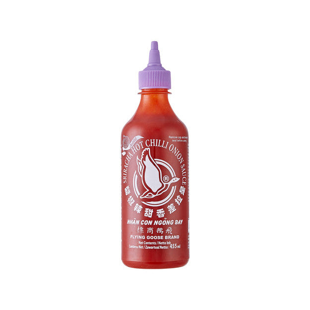Flying Goose Sriracha Chilisauce mit Zwiebeln 455ml
