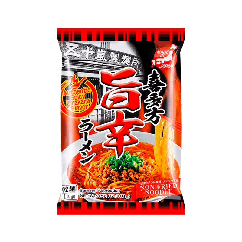 GARASHI SEIMEN Instant Ramen mit scharfer Sauce (Kitakata Spicy Umakara) 108g