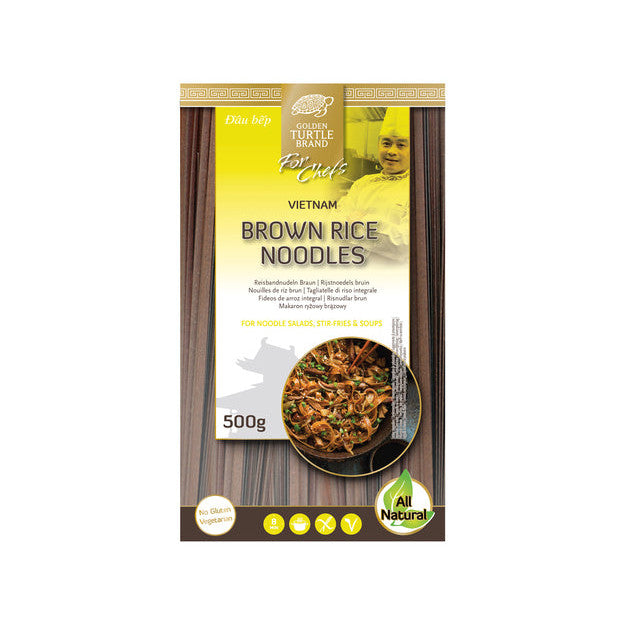 GoldenTurtleForChefs Reisbandnudeln braun 3mm 500g