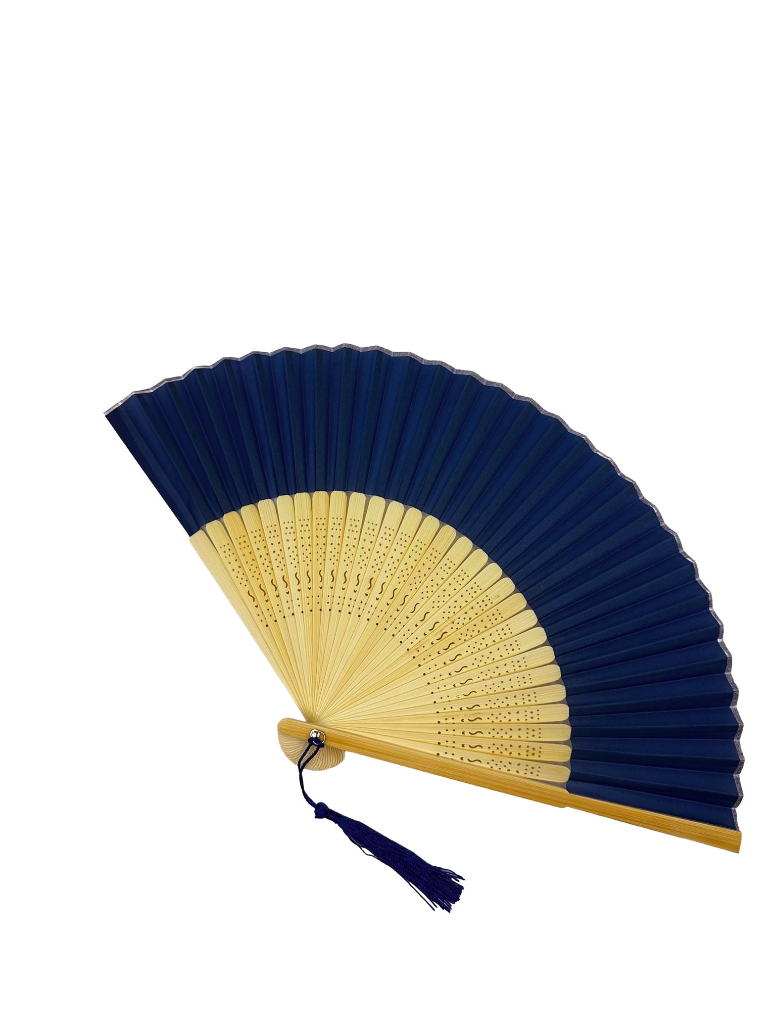 Hand-Fächer, Blau, 23 cm 1Stk