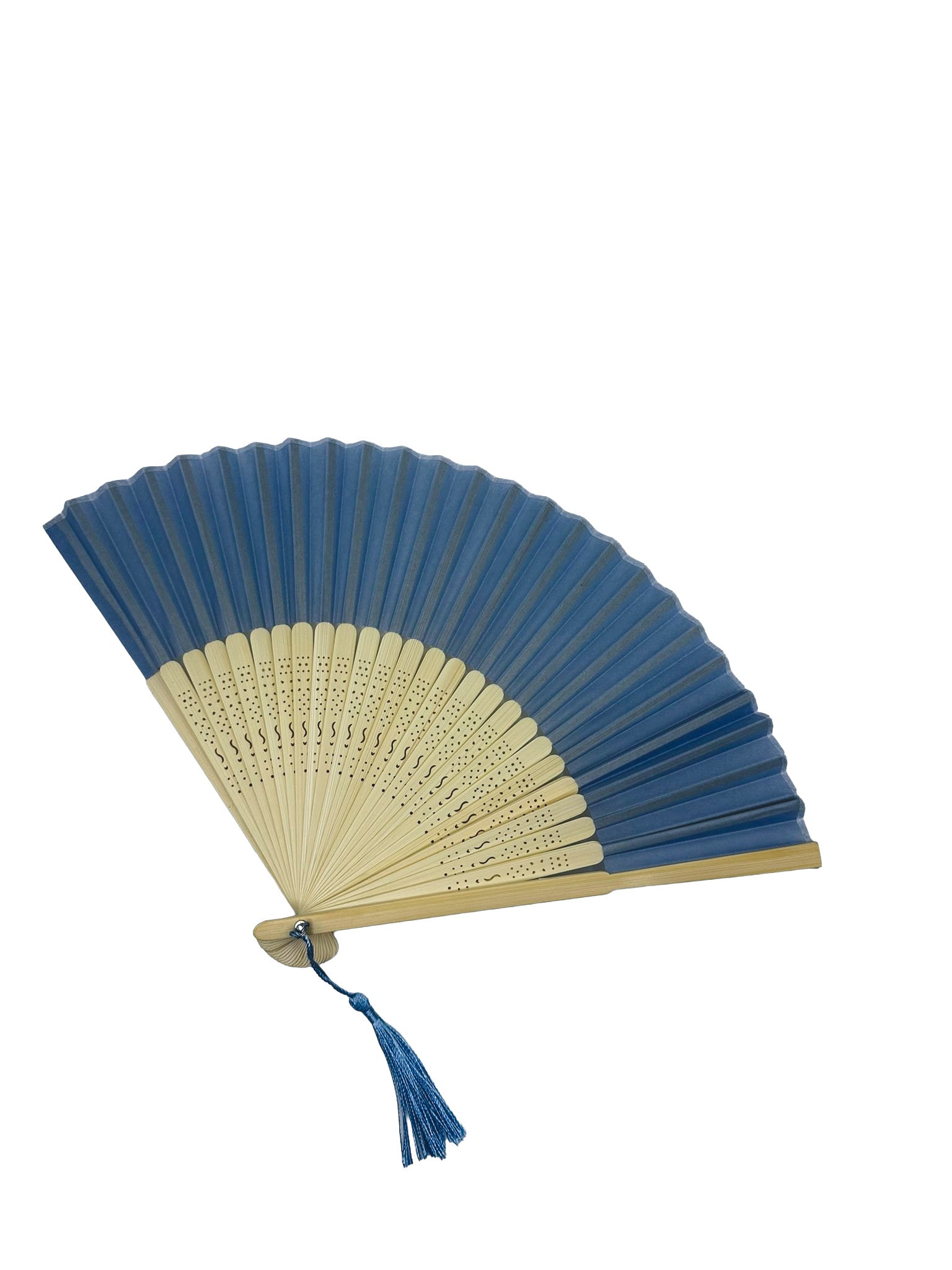 Hand-Fächer, Hellblau, 23 cm 1Stk
