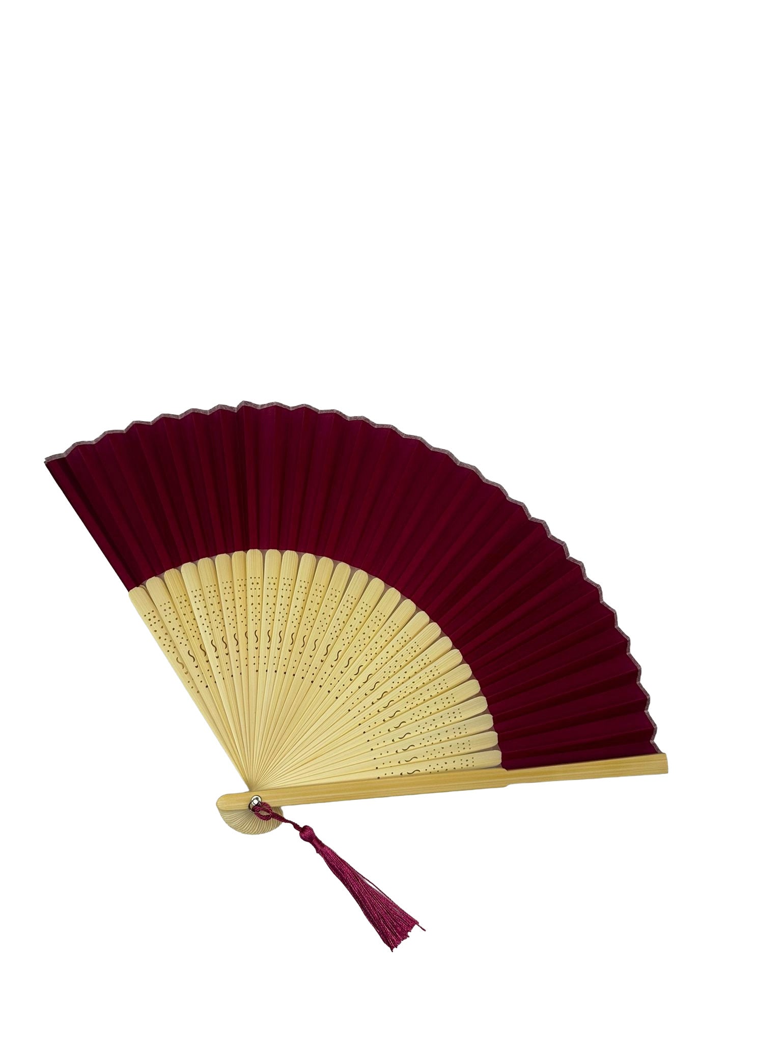 Hand-Fächer, Rot, 23 cm 1Stk