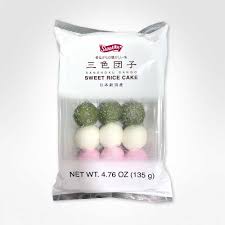 SHIRAKIKU Sanshoku Dango (Japanische Reiskuchenbällchen am Spiess) 135g