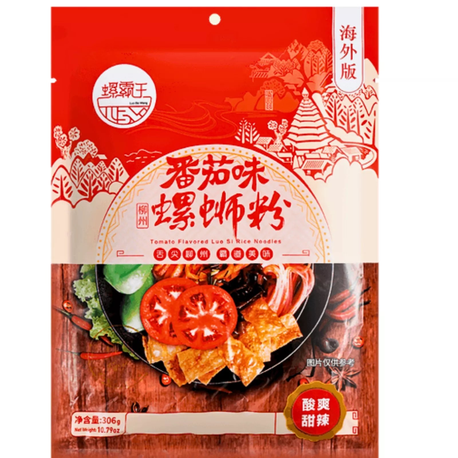 Instant-Nudeln LUOBAWANG (Tomaten Geschmack) 306g