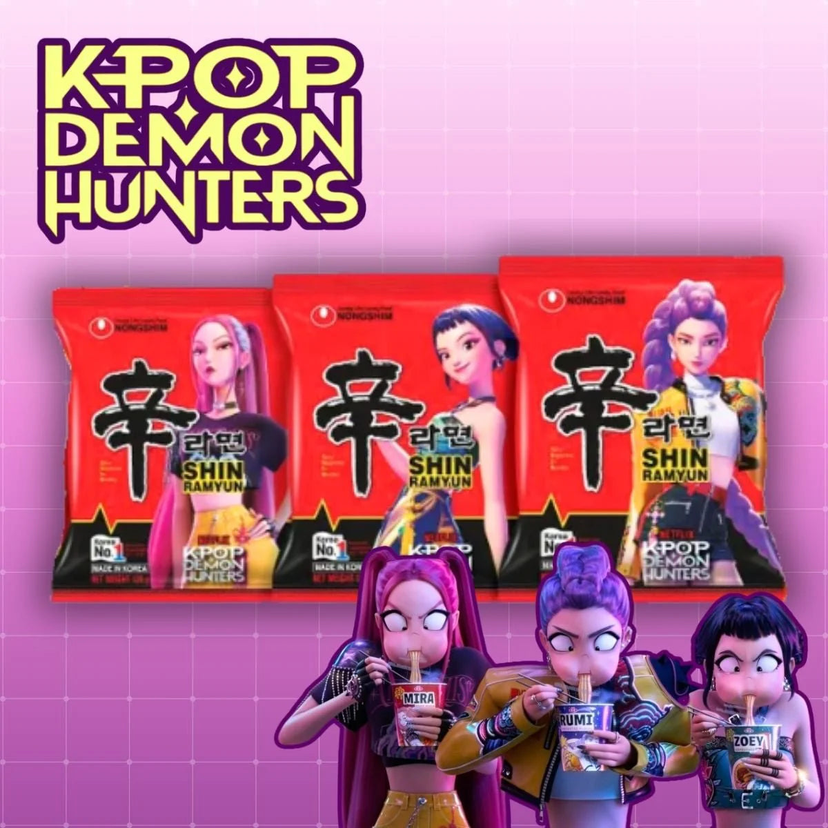 NONGSHIM K-Pop Demon Hunters x NONG SHIM Instantnudel 120g
