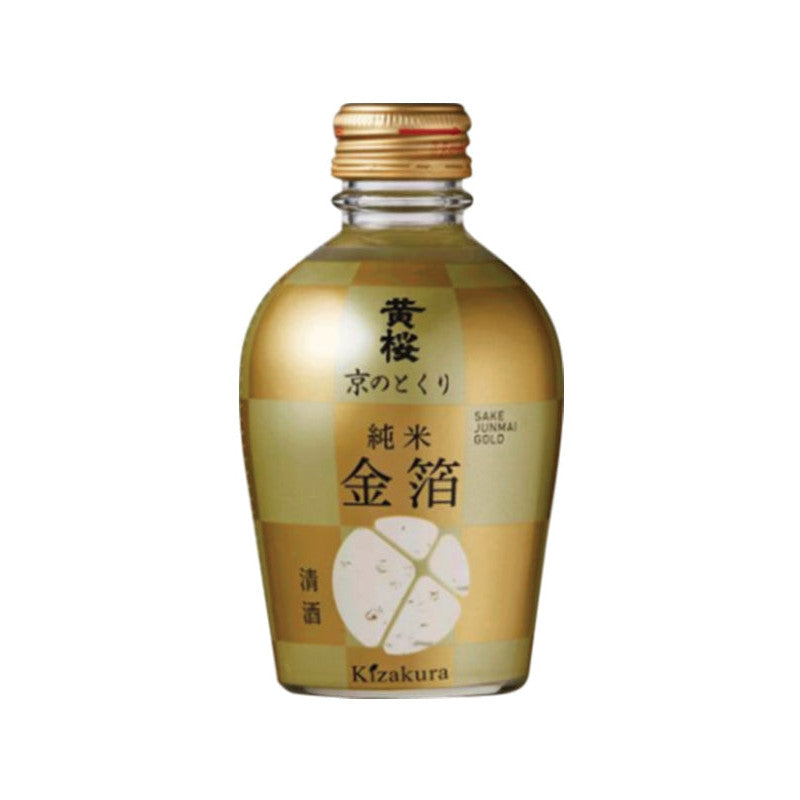 KIZAKURA Sake, Gold, 14% vol, Kyo no Tokuri Junmai Gold 180ml