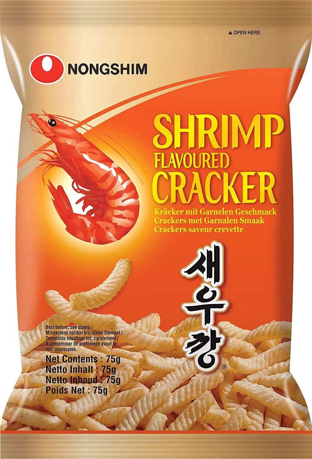 NONG SHIM Kräcker mit Garnelen Geschmack 75g