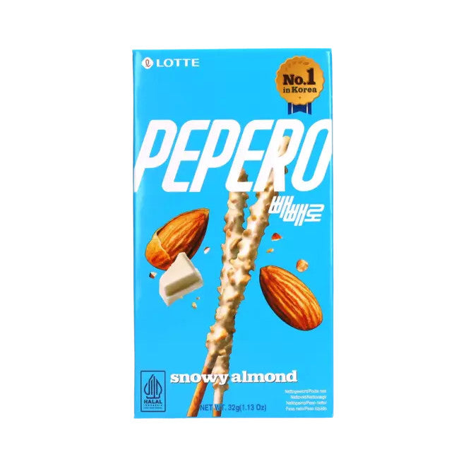 LOTTE Pepero Biscuit Stick Snowy Mandel 32g