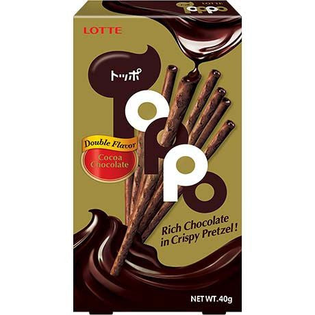 LOTTE TOPPO Choco Brezel Sticks Original 40g