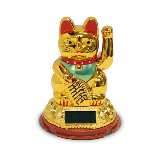 Lucky Cat Gold - Solar 12cm