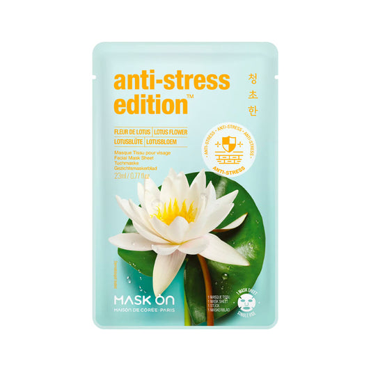 MASK ON Gesichtsmaske mit Lotusblume, anti-stress Tuchmaske