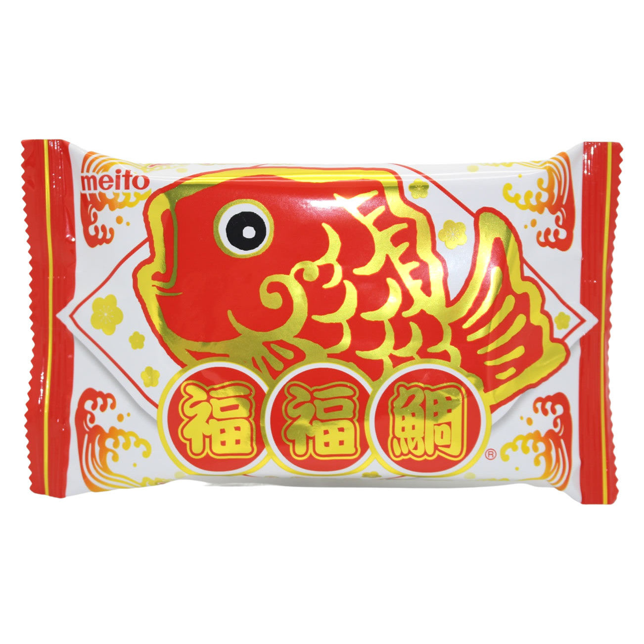 MEITO Glücks-Taiyaki FukuFuku Waffel mit Schokofüllung PukuPuku Tai 16g
