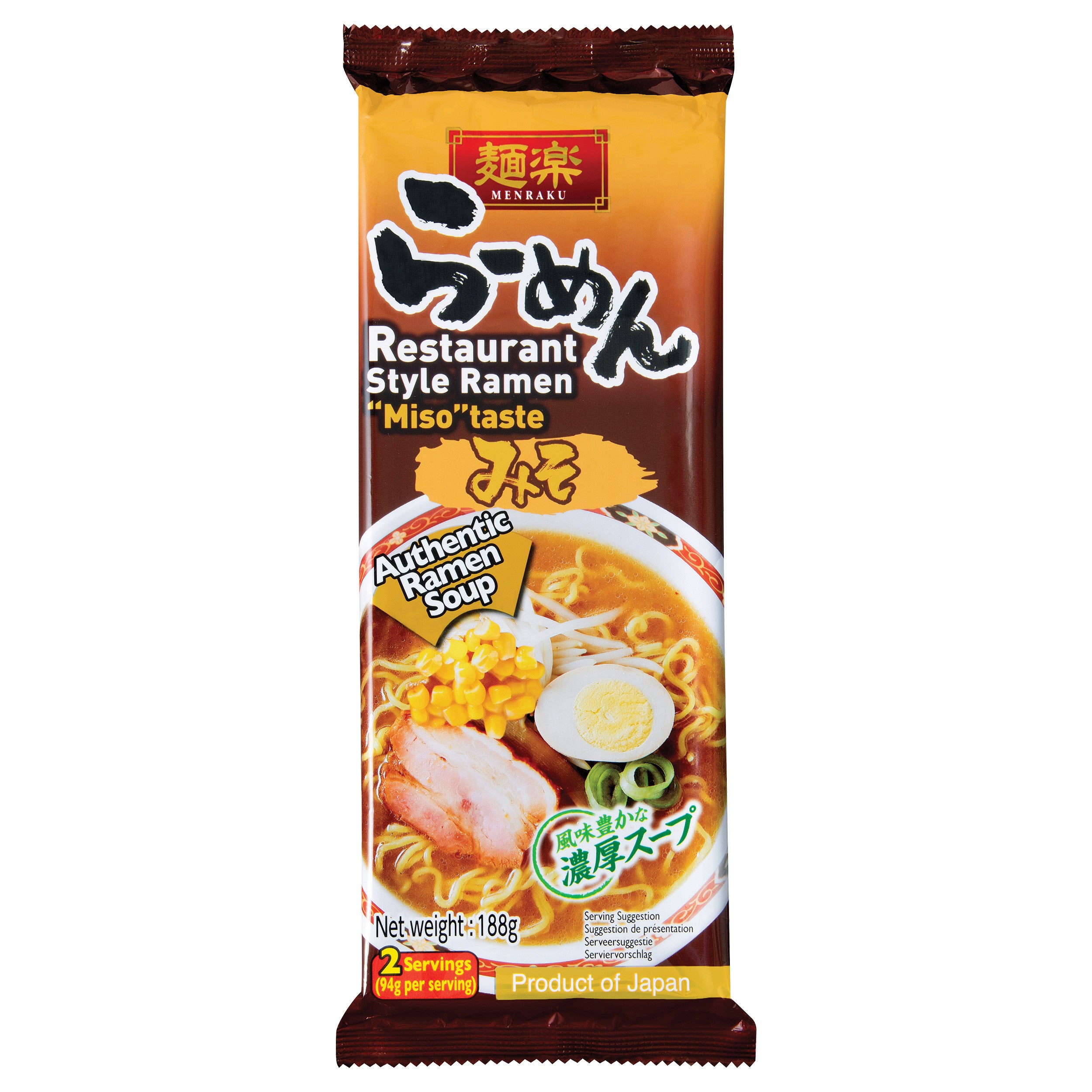 MENRAKU Miso Restaurant Art Ramen 188g