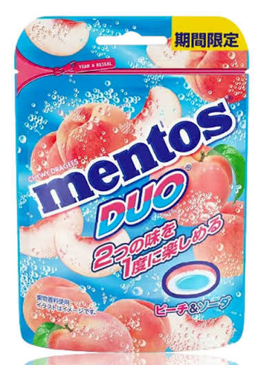 Mentos 2-in-1 Pfirsich-Limonadengeschmack 45g