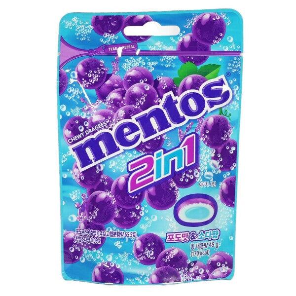 Mentos 2-in-1 Traubenlimonadengeschmack 45g