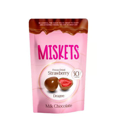 Miskets Erdbeere mit Milchschokoladeüberzug 80g