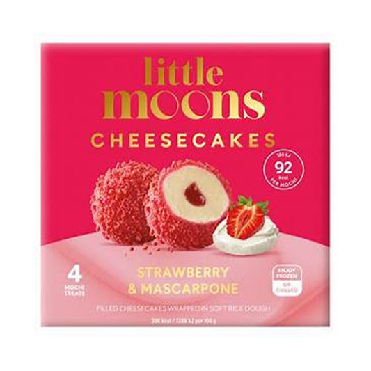 LITTLE MOONS Mochi, Cheesecakes Erdbeere und Mascarpone 120g