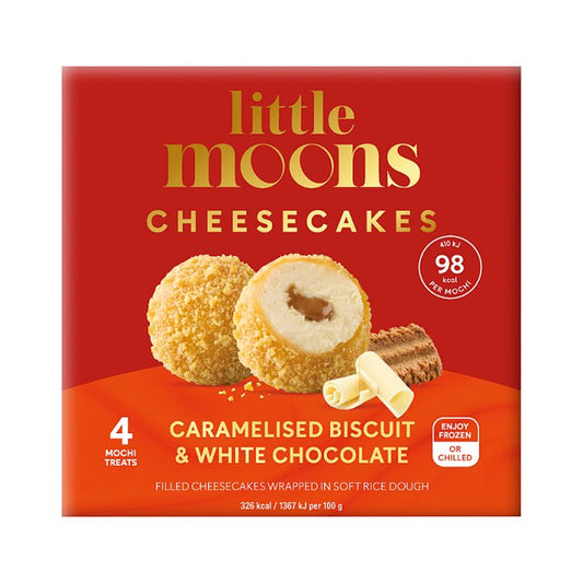 LITTLE MOONS Mochi, Cheesecakes Karamell und weiße Schokolade 120g