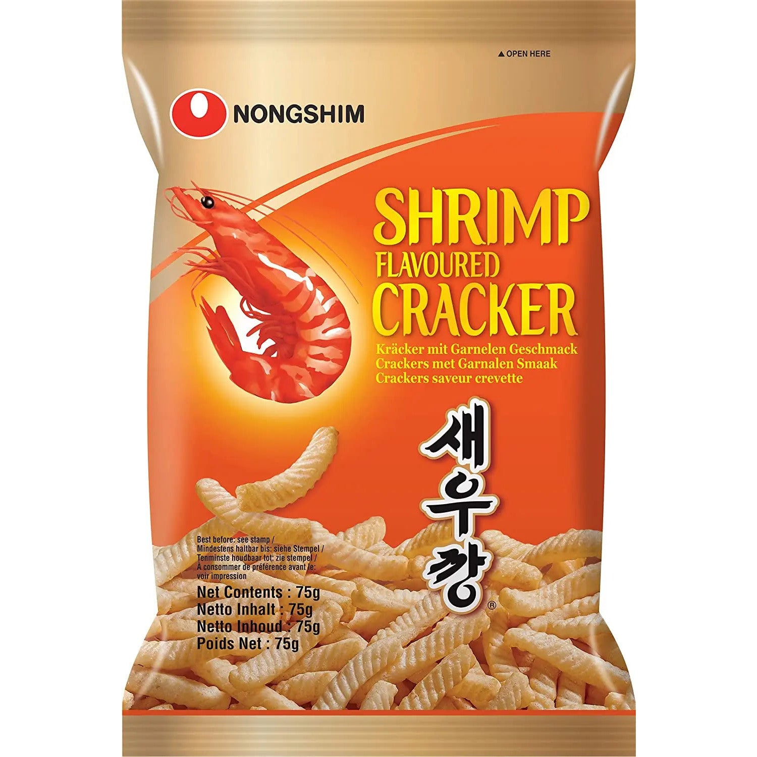NONG SHIM Kräcker mit Garnelen Geschmack 75g